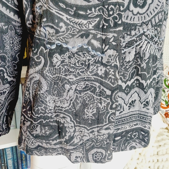 Laura Ashley Paisley Floral Button Blouse Jacket Top P3601 - Picture 4 of 10